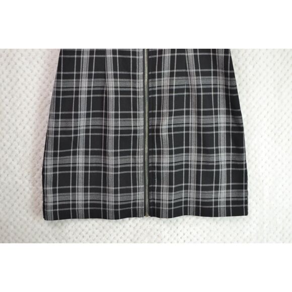 Forever 21 Women's Medium Black Plaid Jumper Dress Y2K School Girl Academia Prep - Picture 4 of 15